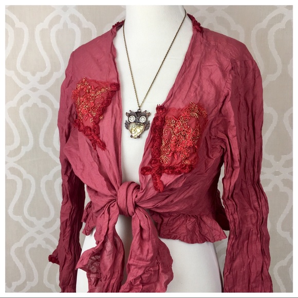 *TAKING DOWN* Handmade Festival Cherry Wine Jacket - Picture 7 of 7